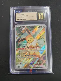 2025 Prismatic Evolution ETB Promo 173 CGC 10 Pristine Eevee - Image 1