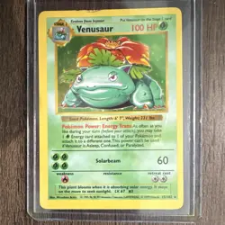 Pokemon TCG Venusaur 15/102 Base Set Holo English 100 HP 1999 WOTC - Image 1