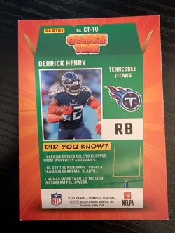 2023 Panini Donruss - Crunch Time Derrick Henry #CT-10 Galactic Nrmnt - Image 2