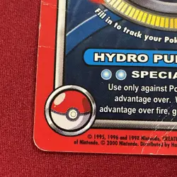 2000 Pokemon Battle Stadium ThinkChip Blastoise Card - Image 3