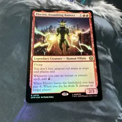 Electro, Assaulting Battery 76 MTG Marvel's Spider-Man Foil - NM SHIPS NOW - Image 1