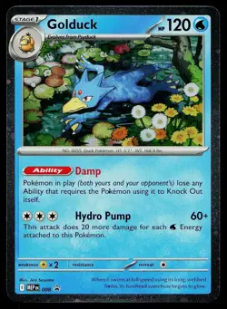 Pokemon Card ME: Mega Evolution Promo Golduck 008 Holo Promo - Image 1