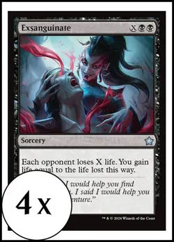 MTG - 4 x Exsanguinate - Foundations - Playset 4x x4 - Image 1