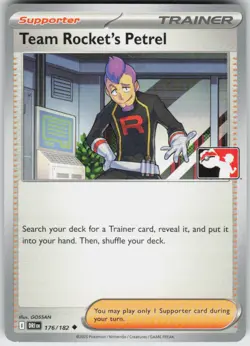 Team Rocket's Petrel 176/182 Uncommon Prize Pack Series Cards Pokemon Near Mint - Image 1