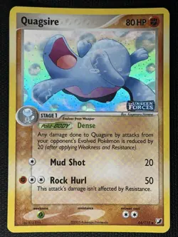 Quagsire 44/115 EX Unseen Forces Stamped Reverse Holo Pokemon Card NM - Image 1