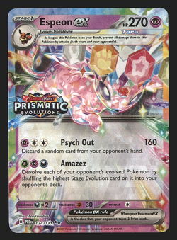 Espeon ex - (Prismatic Evolutions Stamp) Holo Promo Miscellaneous Cards & Produc - Image 1