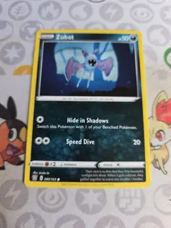 Zubat 089/163 NM / M - Asako Ito Crocheted Art - Battle Styles Pokemon Card - Image 1