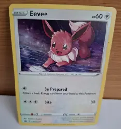 Eevee SWSH127 Pokemon Card Cosmos Holo Promo Sword & Shield Light Play - Image 1