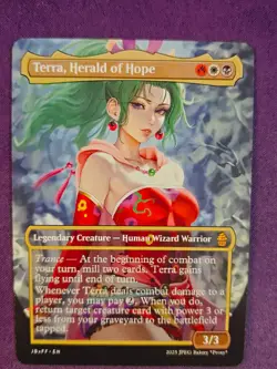 Terra Herald of Hope MTG Fan Art Anime Test Card - Image 1