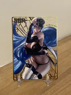 Esdeath 065/200 - Goddess Story Custom Anime Waifu Doujin Gold Metal Card - Image 1