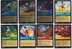 Lorcana "Scrooge Mcduck" 8 Card Lot Includes 3 Foil Cards - Image 1