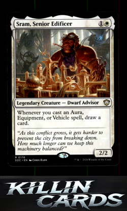 Sram, Senior Edificer 176 Magic R Commander: Secrets of Strixhaven Card NM - Image 1