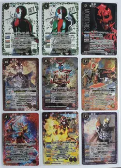 Bandai Battle Spirits Kamen Rider Secret Foil Spirit Cards Lot 9 Japanese - Image 1