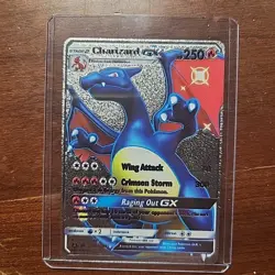 Collectable Pokemon Shiny Charizard GX SV49/SV94 Silver Metal Foil Card - Image 1