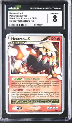 CGC 8 NM/MINT Heatran LV.X DP31 Black Star Promos Holo Pokemon Card - Image 1