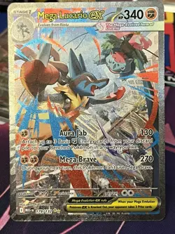 Pokemon Tcg Mega Lucario EX 179/132 Mega Evolution English Mint Condition - Image 1