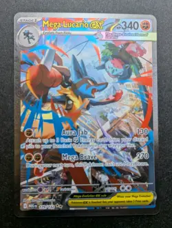Pokemon TCG Mega Lucario EX Card 179/132 English Rare Pack Fresh HOLO - Image 1