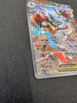 Pokemon TCG Mega Lucario EX Card 179/132 English Rare Pack Fresh HOLO - Image 3