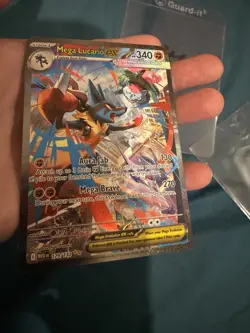 Pokemon TCG Mega Lucario EX Card 179/132 English Rare Pack Fresh HOLO - Image 1
