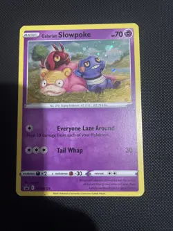 Pokemon TCG Galarian Slowpoke Cosmos Holo Sword And Shield Promo SWSH126 NM - Image 1
