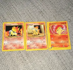 Nintendo Pokemon TCG Cyndaquil 3-Card Lot Neo Genesis/Aquapolis 2000 EN - Image 1
