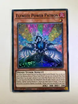 Elfnote Power Patron BPRO-EN013 Super Rare 1st Edition YuGiOh Card NM - Image 1