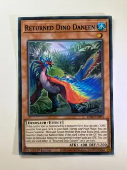 Returned Dino Daneen BPRO-EN093 Super Rare 1st Edition YuGiOh Card NM - Image 1