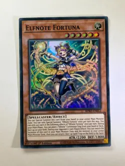 Elfnote Fortuna BPRO-EN012 Super Rare 1st Edition YuGiOh Card NM - Image 1