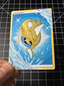 Shiny MAGIKARP Hand Painted 1/1 Altered Art Pokemon Energy Card Teeroy.Art - Image 5