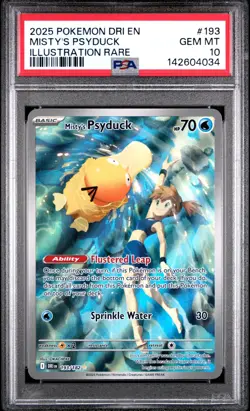 PSA 10 MISTY'S PSYDUCK 193/182 | Illustration Rare Full Art Pokemon Card - Image 1