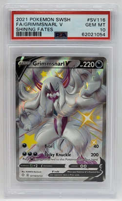 2021 Pokemon Shining Fates Full Art SV116 - PSA GEM MINT 10 - GRIMMSNARL V - Image 1