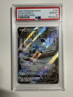 Glaceon v PSA 10 Alternative Art Card 175/203 Evolving Skies - Image 1