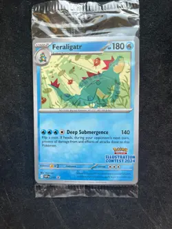 Pokemom Card Feraligatr SVP 213 Illustration Contest 2024 Promos SEALED - Image 1