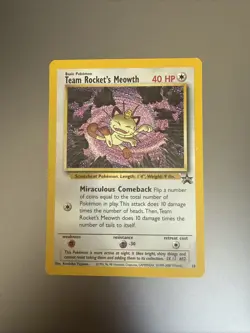 Pokemon TCG Team Rockets Meowth Black Star Promo Card #18 - Image 1