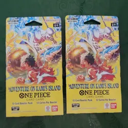 One Piece Adventure On Kami’s Island Sleeved Pack Lot Of 2 Packs - OP15-EB04 - Image 1