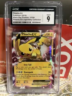 Pikachu EX Black Star Promos XY84 CGC 9 Legendary Collection Holo - Image 1