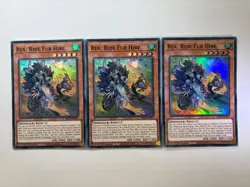 3 x Rex, Ride Fur Hire BPRO-EN017 Super Rare 1st Edition YuGiOh Playset NM - Image 1