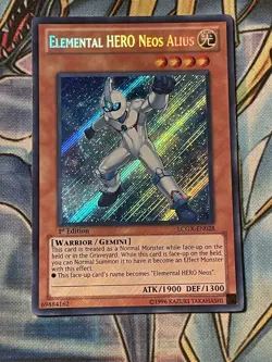Elemental HERO Neos Alius - Secret Rare - 1st Ed - LCGX EN028 - Yu-Gi-Oh! NM - Image 1