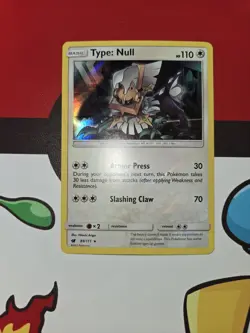 2017 Pokemon TCG Sun & Moon Crimson Invasion Type: Null 89/111 Holo LP - Image 1