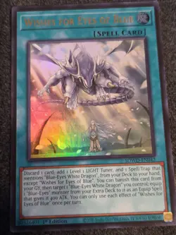 Yugioh Wishes for Eyes of Blue SDWD-EN042 Ultra Rare 1st Ed NM - Image 1