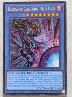 Magician of Dark Chaos - Black Chaos - CORI-EN027 - Secret Rare YuGiOh - Image 1