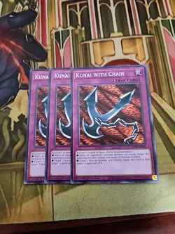 3X Kunai With Chain STAS-EN025 Common 1ST ED NM Yugioh - Image 1