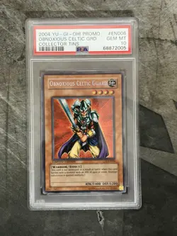 2004 Yugioh Obnoxious Celtic Guard Promo PSA Gem Mint 10 Collector Tins EN006 - Image 1