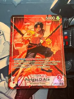 One Piece Card Game Portgas.D.Ace OP16-001 Alt Art Leader - Image 1