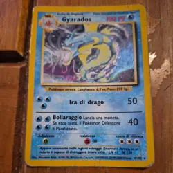 Pokemon Gyarados TCG Base Set Holo Card 6/102 Unlimited Rare HP italian frenchU - Image 1