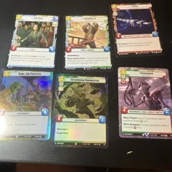 Star Wars Unlimited Spark of Rebellion Foil 5-Card Lot Jyn Erso Chewbacca - Image 1