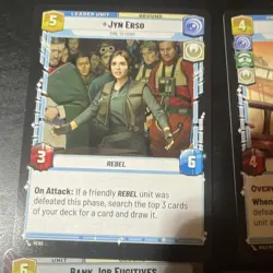 Star Wars Unlimited Spark of Rebellion Foil 5-Card Lot Jyn Erso Chewbacca - Image 2
