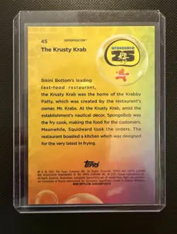 2025 Topps Chrome SpongeBob The Krusty Krab Superfractor 1/1 - Image 4