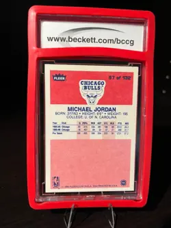 🏀🔥 1986 Fleer Michael Jordan Rookie Card #57 – BCCG 9 – The GOAT! 🏀🔥 - Image 2