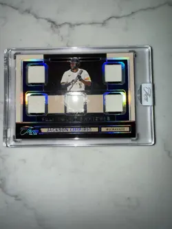Jackson Chourio 2025 Panini Three and Two Full Count Swatches /25 - Image 1